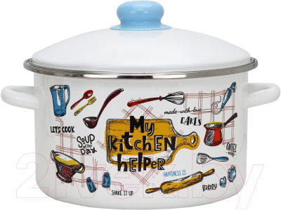 Кастрюля Эмаль Домашняя кухня 01-1610/4М