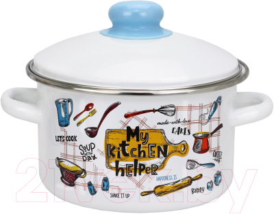 Кастрюля Эмаль Домашняя кухня 01-Б1614/4М - фото