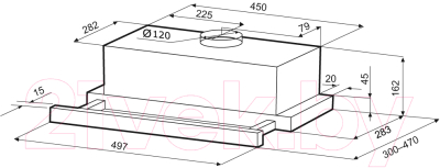 Вытяжка телескопическая Krona Kamilla 500 T / КА-00007310