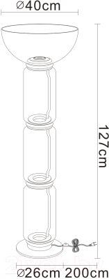 Торшер Divinare Trumpet 1242/06 PN-30