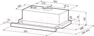 Вытяжка телескопическая Krona Kamilla 600 T 2 мотора / КА-00007303