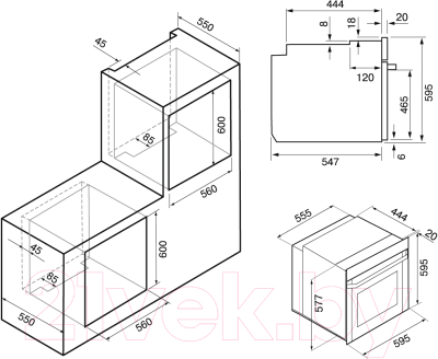 Электрический духовой шкаф Krona Element Plus 60 BL / КА-00007246