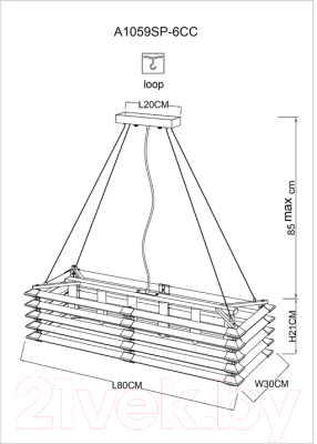 Люстра Arte Lamp Caravaggio A1059SP-6CC