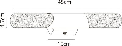 Подсветка для картин и зеркал Arte Lamp Aqua-Bastone A2470AP-2PB