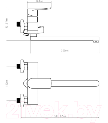 Смеситель Econoce EC0282WT 