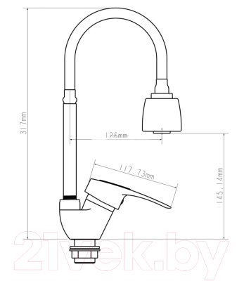 Смеситель Econoce EC0291WT