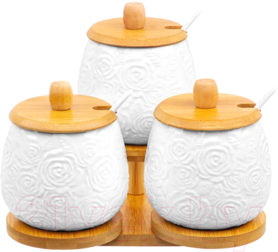 Набор емкостей для хранения Elan Gallery Розы / 540836 - фото