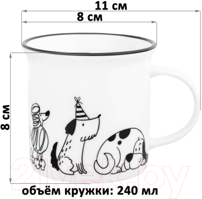 Кружка Elan Gallery Жизнь собак Праздник у собак / 880202