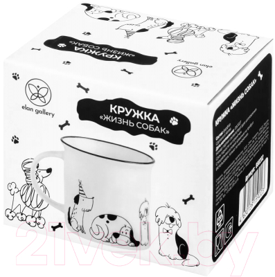 Кружка Elan Gallery Жизнь собак Праздник у собак / 880202