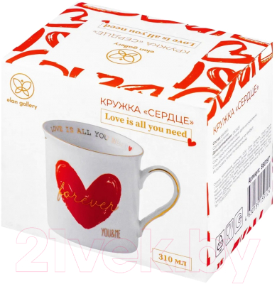 Кружка Elan Gallery Сердце / 880197
