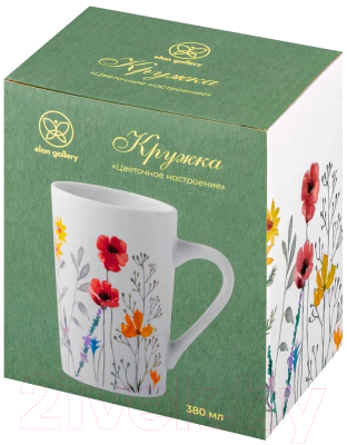 Кружка Elan Gallery Цветочное настроение Красные маки / 880192