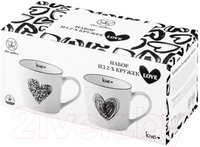 Набор кружек Elan Gallery Love / 880195