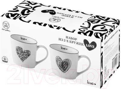 Набор кружек Elan Gallery Love / 880195