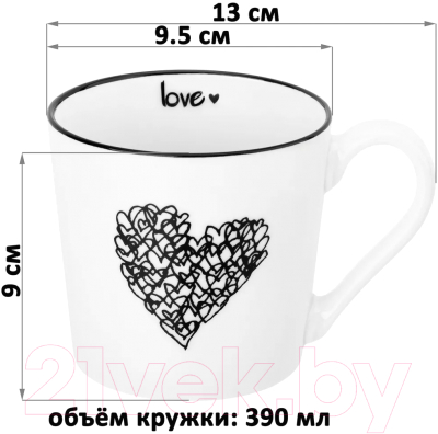 Набор кружек Elan Gallery Love / 880195