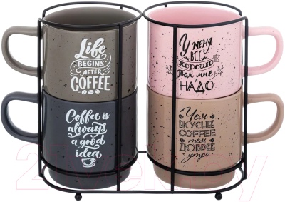 Набор кружек Elan Gallery Кофе / 880198 - фото