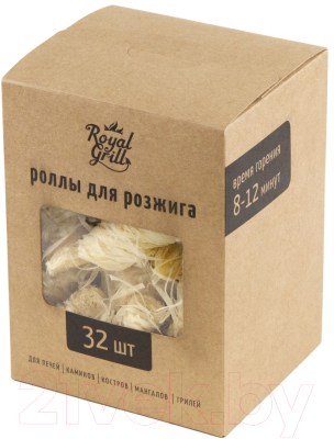 Роллы древесные для розжига Royal Grill 80-147