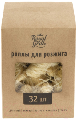 Роллы древесные для розжига Royal Grill 80-147
