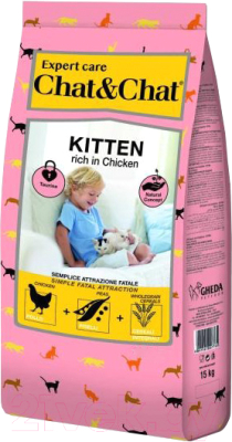 Сухой корм для кошек Chat&Chat Expert для котят с курицей - фото