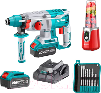Перфоратор TOTAL TRHLI20228 + Беспроводной блендер Decakila KMJB022R - фото