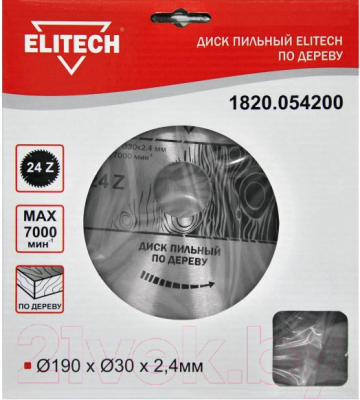 Пильный диск Elitech 1820.054200 / 187769 - фото