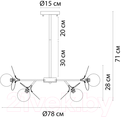 Люстра Arte Lamp Peacock A1369SP-10SG
