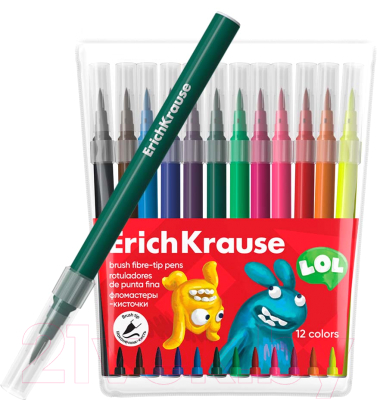 Фломастеры Erich Krause Jolly Friends Washable / 61834 - фото