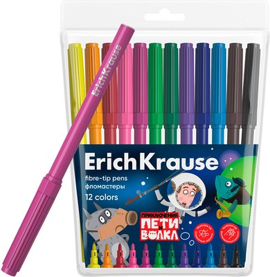 Фломастеры Erich Krause Приключения Пети и Волка / 61064 - фото