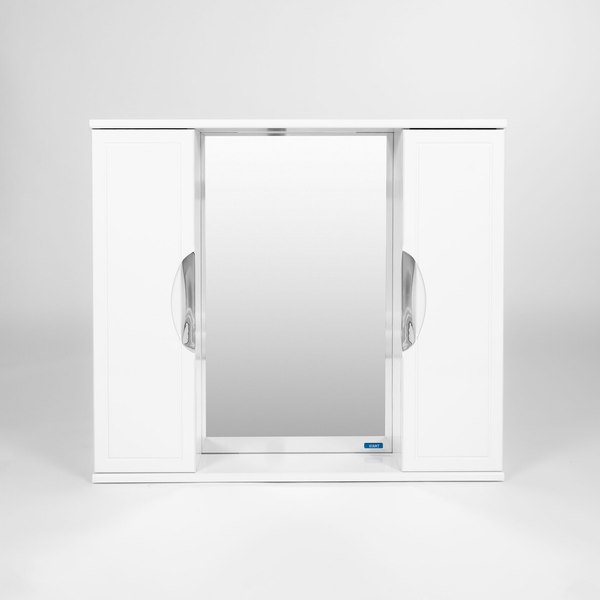 Шкаф с зеркалом для ванной Viant Лима 100 / VLIM100-ZSH