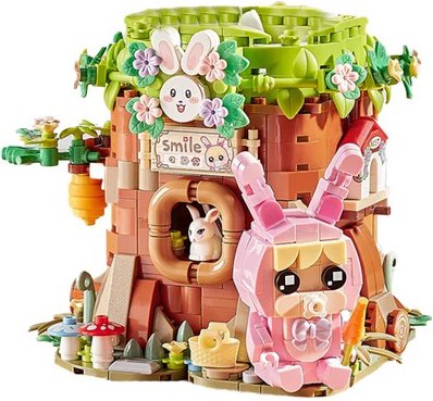 Микроконструктор LOZ Кроличья нора-подставка для карандашей / 1242_MK - фото