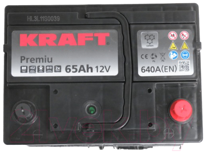 Автомобильный аккумулятор KrafT Premium 65 R / 56219