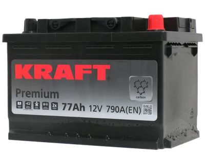 Автомобильный аккумулятор KrafT Premium 77 R / 57545 - фото