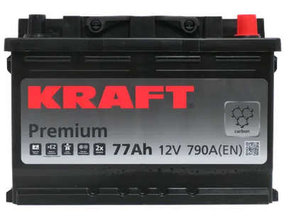 Автомобильный аккумулятор KrafT Premium 77 R / 57545