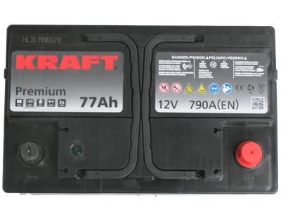 Автомобильный аккумулятор KrafT Premium 77 R / 57545