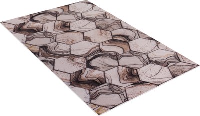 Коврик Shahintex Icarpet Print антискользящий 105 Соты Мрамор 80x120 / 840199 - фото