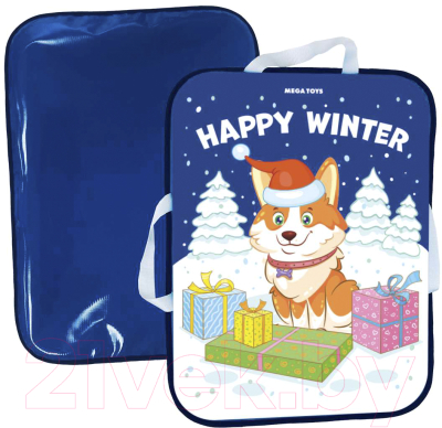 Санки-ледянка Mega Toys Ледянка корги в шапке 2 / 23211 - фото