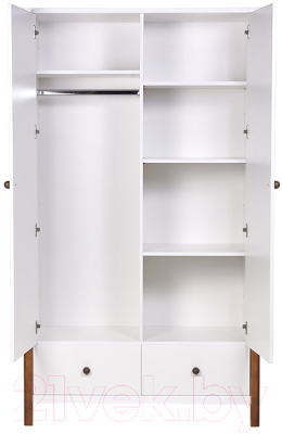 Шкаф Polini Kids Simple двухсекционный с ящиками / 0002770.165