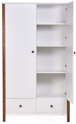 Шкаф Polini Kids Simple двухсекционный с ящиками / 0002770.165