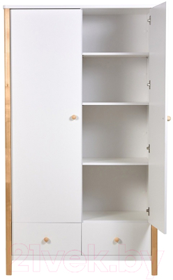 Шкаф Polini Kids Simple двухсекционный с ящиками / 0002770.31