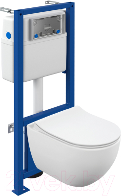 Унитаз подвесной с инсталляцией Cersanit Brasko Smart CO DPL EO / 64916 - фото