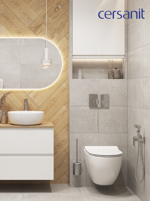 Унитаз подвесной с инсталляцией Cersanit Brasko Smart CO DPL EO / 64916