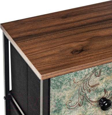 Комод Импэкс Leset Лунет 12 ящиков (черный/мульти зеленый)