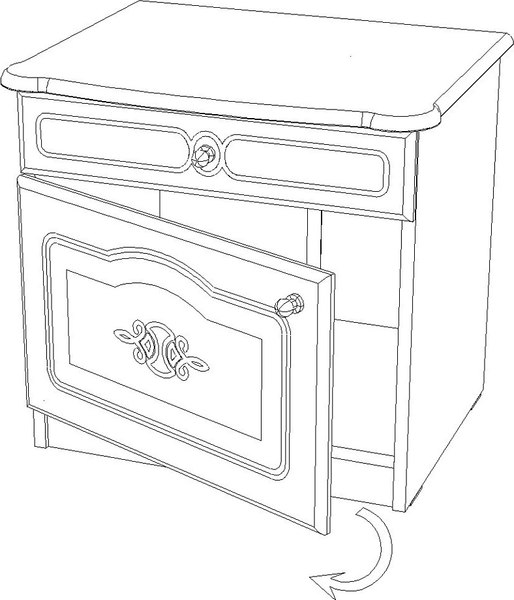 Прикроватная тумба ФорестДекоГрупп Щара левая