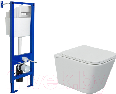 Унитаз подвесной с инсталляцией Berges Floe S / 043348 - фото