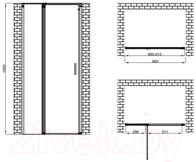 Душевая дверь Berges Legos LS-2 90 / 062023