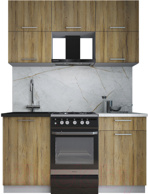 Кухонный гарнитур Интерлиния Мила Gloss 50-15 - фото