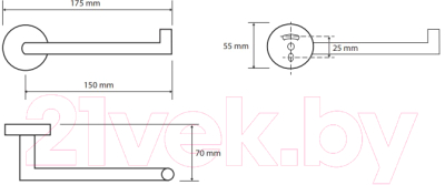 Держатель для туалетной бумаги Bemeta Sablo 160212030