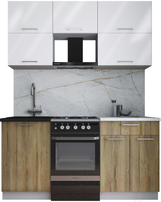 Кухонный гарнитур Интерлиния Мила Gloss 50-16 - фото