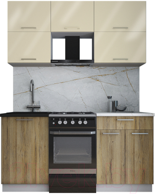 Кухонный гарнитур Интерлиния Мила Gloss 50-16 - фото