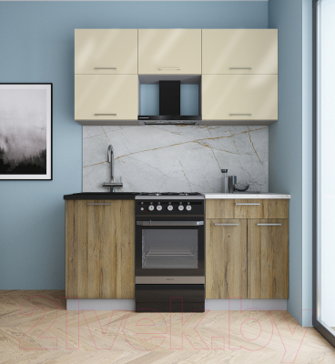 Кухонный гарнитур Интерлиния Мила Gloss 50-16