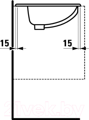 Умывальник Laufen 8117724000001+0510OT25K7